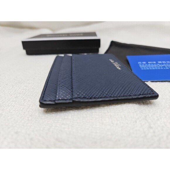 MK MICHAEL KORS Men's Jet Set Signature Navy Blue RFID Blocking Card Wallet New - Picture 7 of 14